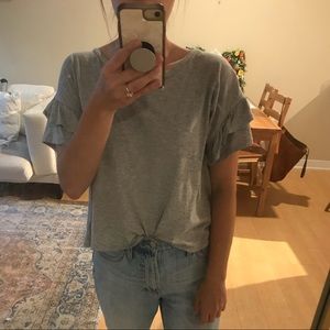 Flutter sleeve vestique tee